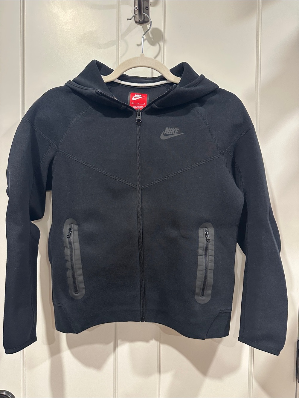 Boys M+ Black Nike Tech Hooded Zip Jacket